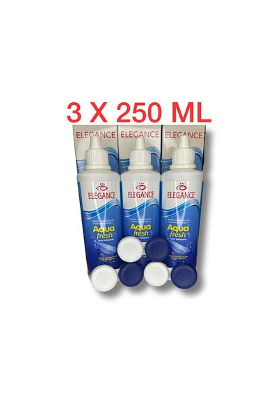Elegance 250 مل ماء منظف للعدسات 3 عبوات