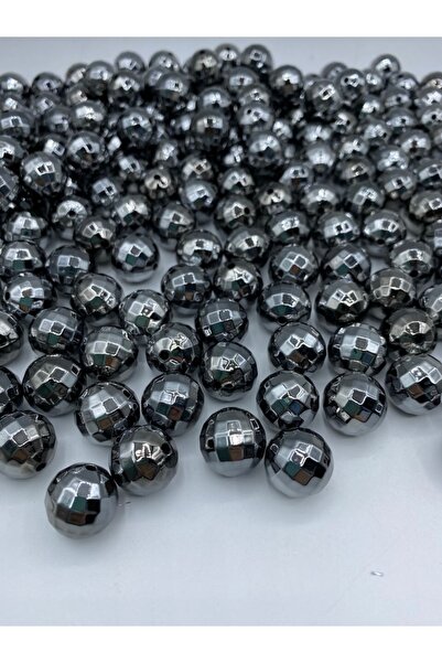 Hedef Bijuteri 16 ملم لون مدخن/أنثراسايت نموذج عالمي معدني، خرز كرة ديسكو (10...