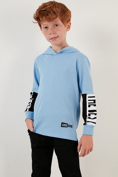 Lela Cotton Printed Hooded Pocket Boy's Suit 59211607