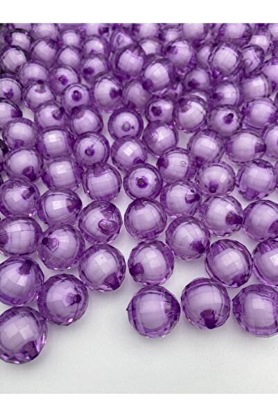 Hedef Bijuteri Mărgele acrilice liliac de 20 mm cu mărgele în interior, mărge...