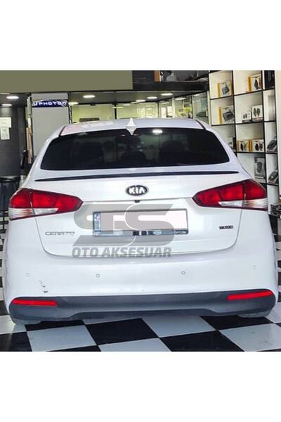 STS Oto Aksesuar Kia Cerato Bagaj Üstü Slim Spoiler Piano Black Parlak Siyah