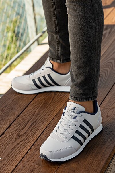 BOUIS Чоловічі сірі шнуровані повсякденні зручні кросівки з елегантним дизайном для прогулянок та повсякденного носіння