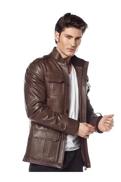 Hodore Berto Brown Leather Jacket