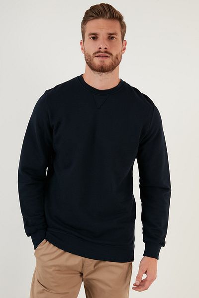 Buratti Ανδρικό φούτερ Basic Sweat 5905028 από 100% βαμβάκι Crew Neck