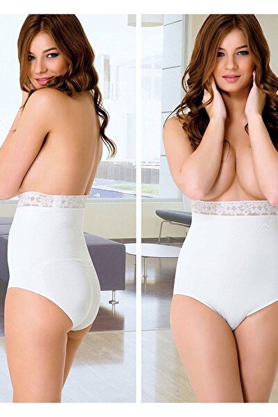 Cecimer 1 Paket belih ženskih gaćica sa smanjenjem veličine Čipka