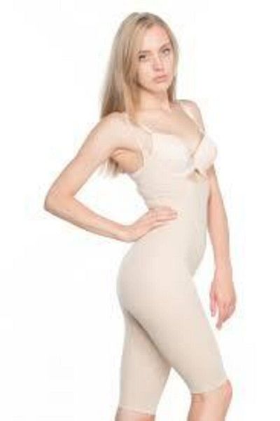 Cecimer 1 Size Down (m, I) Women's Full Length Body Boxer Open Breast Corset