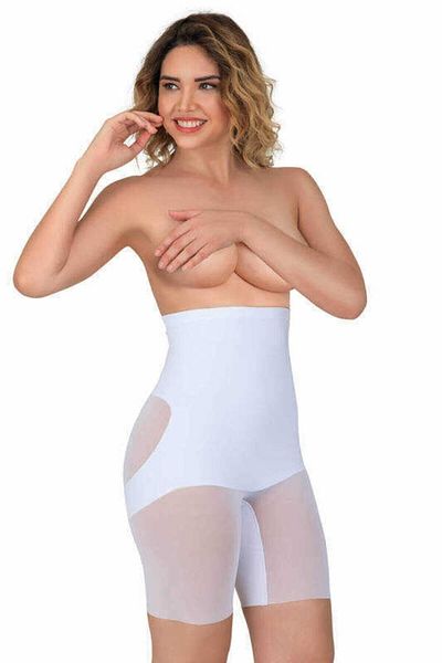 Cecimer 1 Size Reducing Tulle Detailed Cuffed Double Boxer Corset 2929