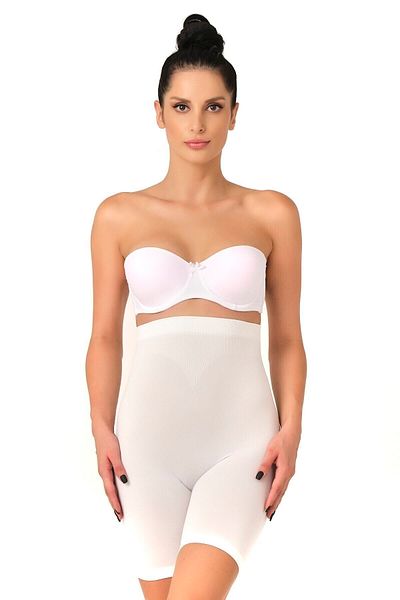Cecimer Corset boxer cu picior lung fără cusături 3005 alb