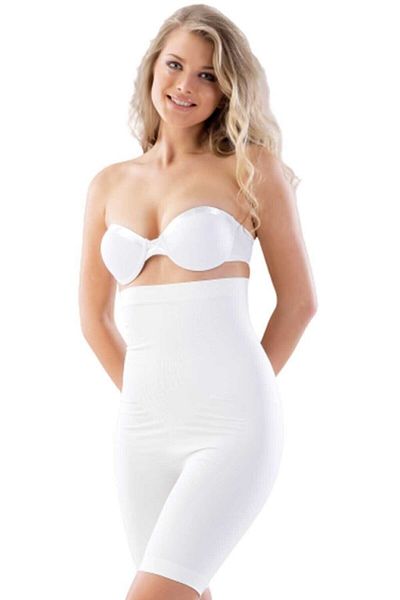 Cecimer Women's White Long Leg Boxer Corset 2006b, Decreasing 1 Size