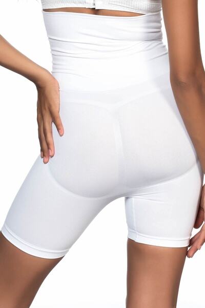 Cecimer Women's White Double Corset Boxer, Size Down 1 Size