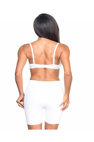 Cecimer 1 Size Reducing Double Layer Laser Cut No Mark Boxer Corset White 2800b