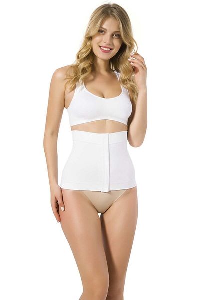 Cecimer Corset alb cu talie dublă Agraffiti pentru femei, mărime descrescătoare 1