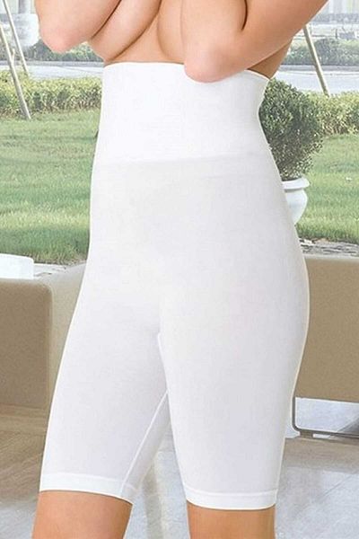 Cecimer Corset boxer alb fără cusături pentru femei, mărime descrescătoare 1