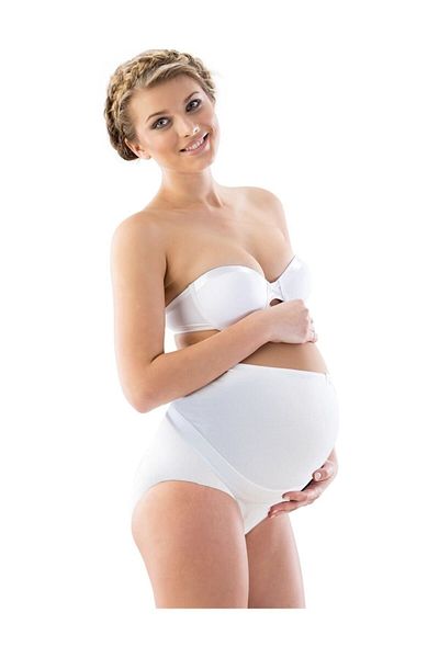Cecimer 1 Size Reducing Women's Abdominal Support Cotton Maternity Slip Kilot White