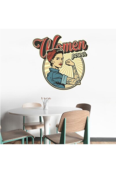 Aysprint Αυτοκόλλητο τοίχου ρετρό γυναικεία δύναμη