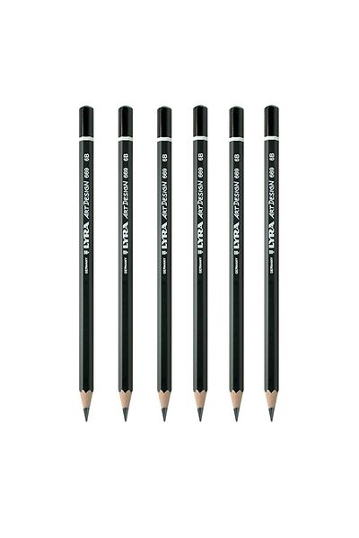 GLANCE Lyra Art Design Graduated Pencil 6b 6 Pieces