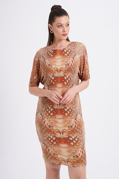 Balizza Blz-short Sleeve Patterned Dress