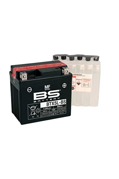 BS Battery Motostart Bs Btx5l-bs Yamaha Bws 100 Ytx5l – Bs 12 V 4,2 Amper Motosiklet Akü