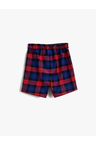 Koton Fustă pantaloni scurți în carouri cu buzunar ornamental