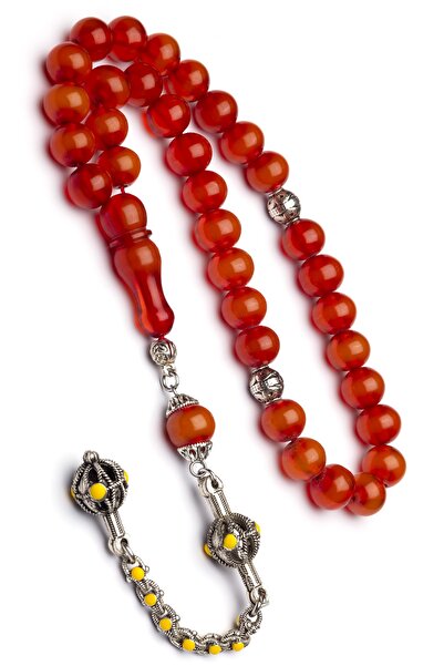 OTTOTESBİH Tassel placat cu argint din chihlimbar strâns