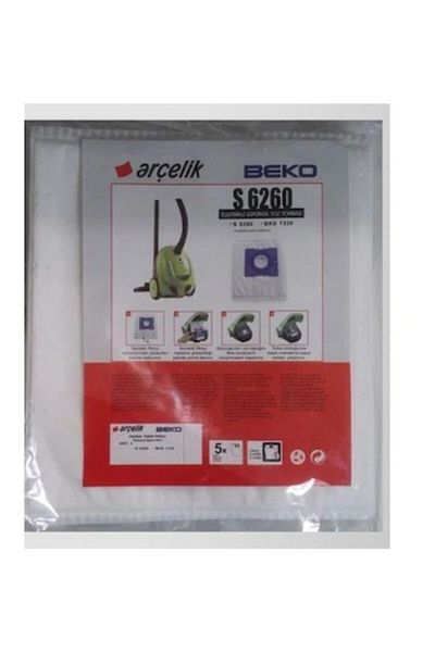 Arçelik 6260 0 كيس غبار أصلي 5 قطع