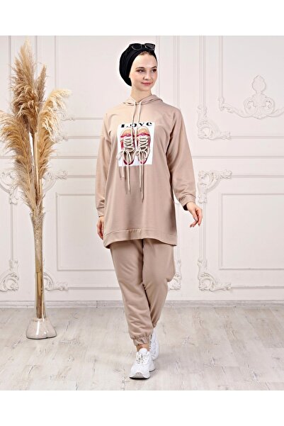 CNG MODA Set de trening și pantofi pentru femei Apricot