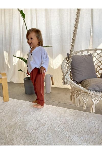 bohemiankids baby wear مجموعة علوية من البلاط باللون الأبيض