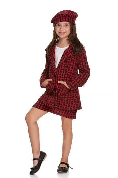 My Kids Wear Girl's 4-piece Skirted Houndstooth Set