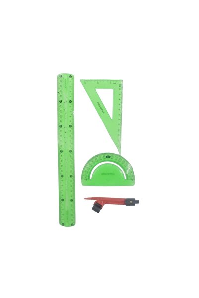 Linea Volente Flexi Pergelli Kırılmaz Çizim Seti (cetvel Gönye Iletki Pergel)