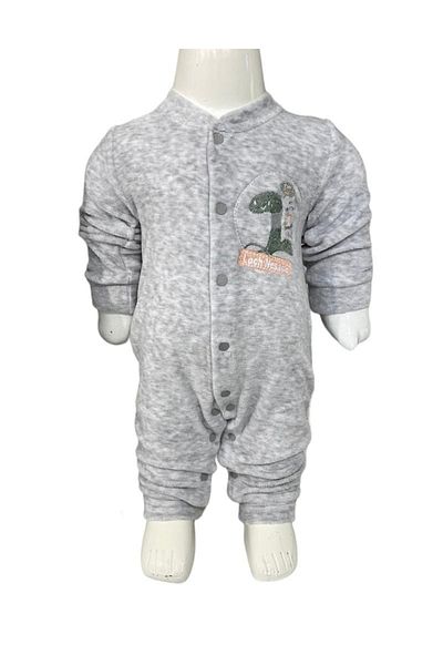 Aziz Bebe 0-6 Months Velvet Footless Jumpsuit