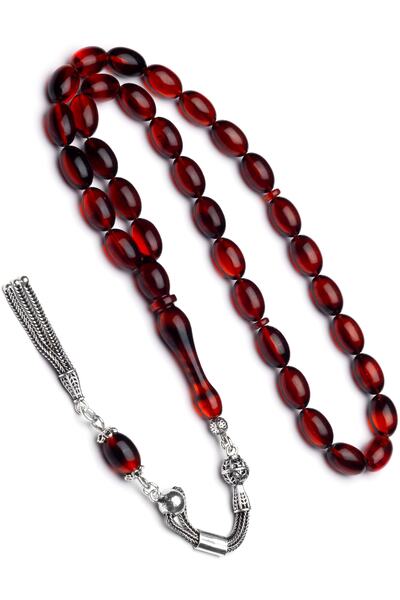 OTTOTESBİH Tassel de argint din chihlimbar de foc