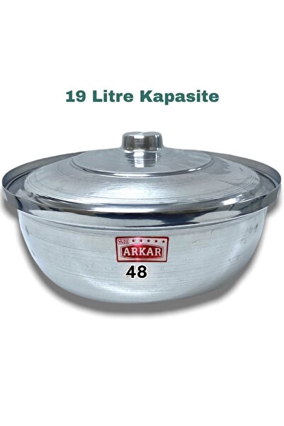 ELUR Alüminyum Helvane Tencere Büyük Boy 19 Litre 48 Cm