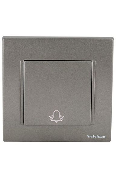 Netelsan Byobu Anthracite Bell - Light Switch (FRAME INCLUDED) 1 Piece