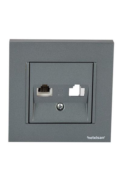 Netelsan Byobu Smoked Data Socket (cat6) - Framed