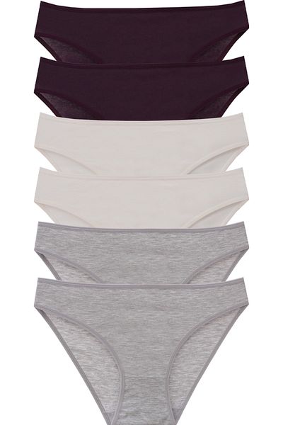 Papatya 6-Piece Cotton Basic Panties