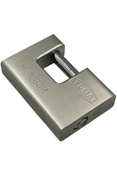 yuma kilit Yuma Padlock Sliding Shaft Horizontal Gray 80mm