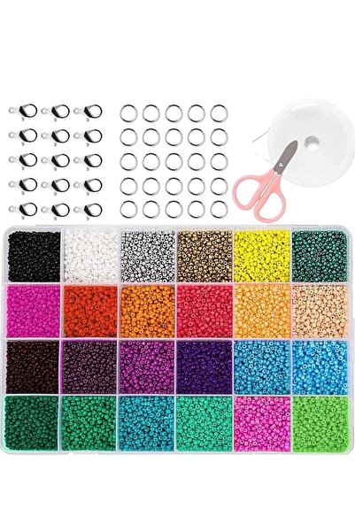 yiğit aksesuar Dev Kum Boncuk-2- Seti 29 Parça Takı Malzemeleri Hobi Setleri