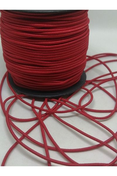 Firebird Takı Aksesuar Ve Kamp Malzemeleri 1.5 Mm Rubber Rope Red Color 20 Meters