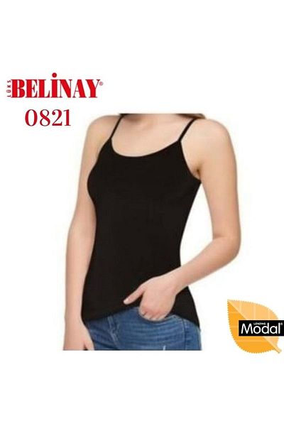 Belinay حذاء رياضي نسائي ناعم مع حزام حبل 0821 - - أسود - Xl