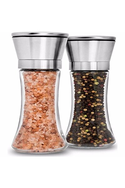 çarşıhan 3 Adet Kalınlığı Inceliği Ayarlanabilir Karabiber Tuz Öğütücü Değirm...