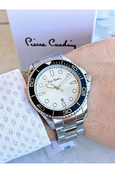Pierre Cardin Pr.01.cd.1001 Steel Cord Men's Wristwatch 30 Mt Waterproof