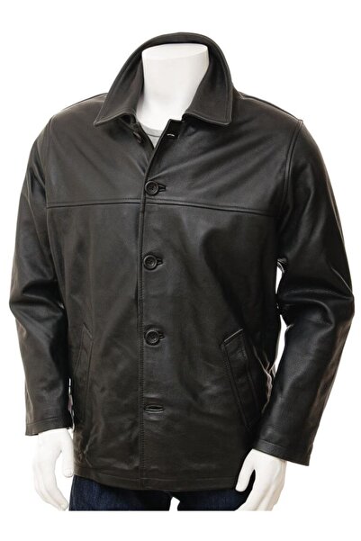 Derimont's Hakiki Deri Erkek Siyah Deri Ceket: Mostoles