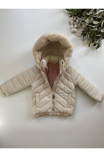 Puffin Kids Kürklü Kapitone Mont