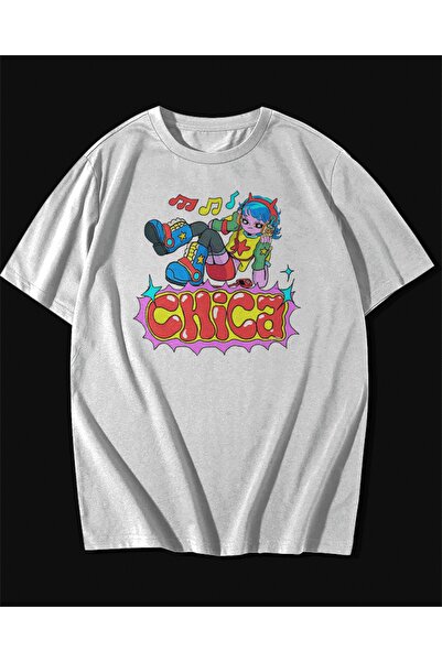 rebelberi Tricou alb unisex pentru fete în stil Y2k cu scris Chica