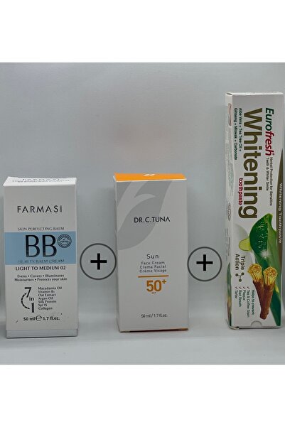 Farmasi بي بي كريم 02 + كريم الوجه + الصبار ميسفا + معجون أسنان مبيض