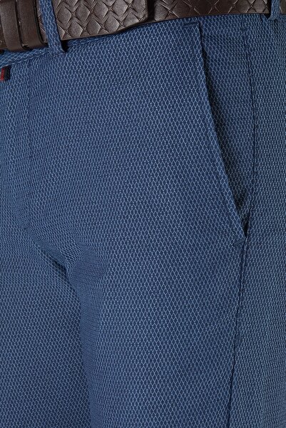Terapi Men Erkek Slim Fit Armürlü Italyan Kesim Keten Pantolon 21k-2200420-3 Lacivert