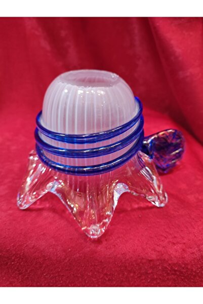 KUĞULU El Yapımı Avize Camı.mavi Sargılı. E.27