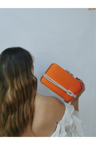 NAZART Жіноча атласна сумочка з камінням