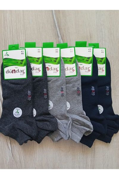Dündar Bamboo Men's Booties Socks 6 Pieces 41-45