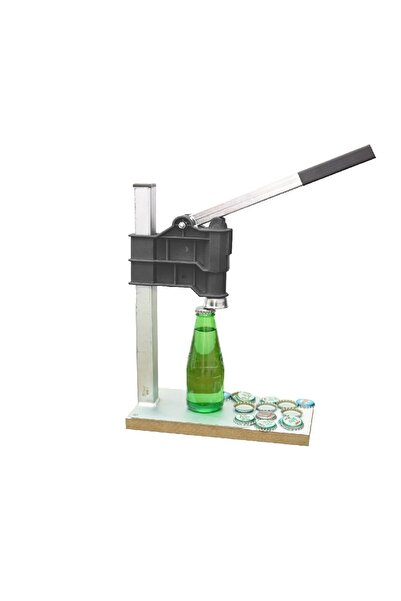 silimo Soda Şişe Kapatma Aleti Soda Gazoz Kapağı Kapama Makinası Siyah + 200 ...